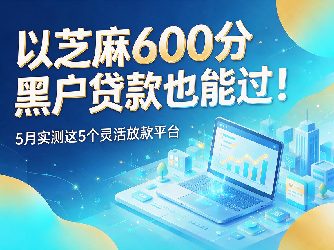 芝麻600分黑户贷款也能过！5月实测这5个灵活放款平台