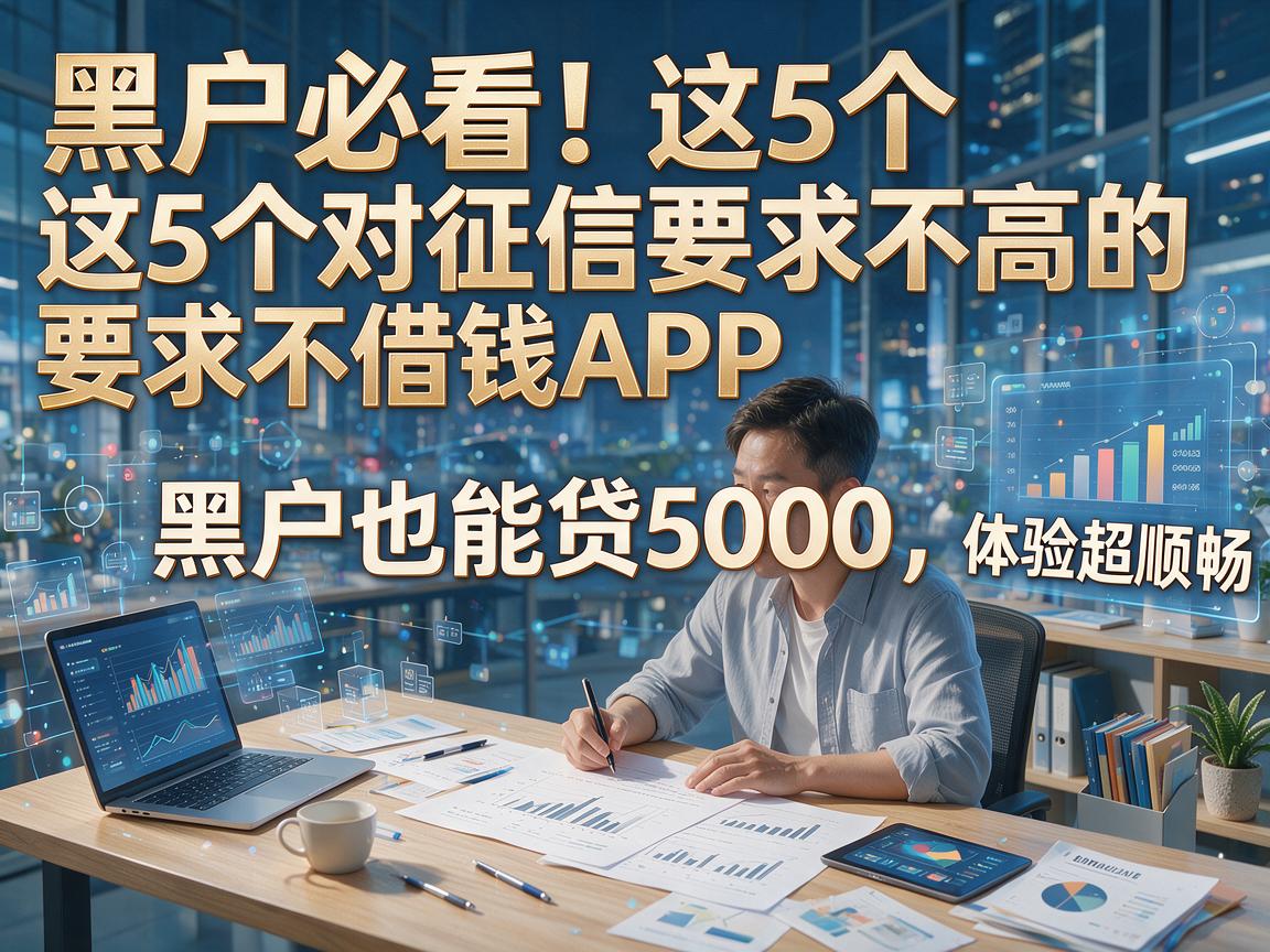 黑户必看！这5个对征信要求不高的借钱APP，黑户也能贷5000，体验超顺畅
