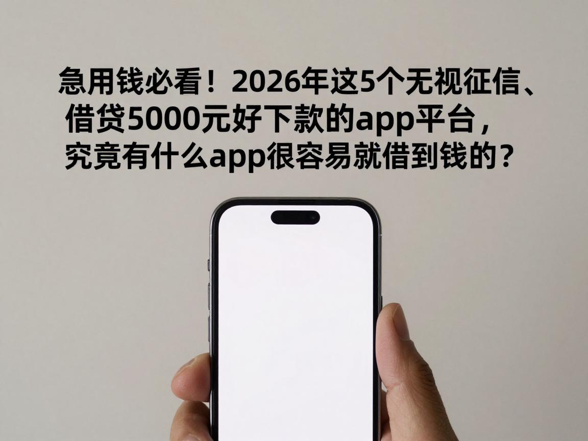 急用钱必看!2026年这5个无视征信、借钱5000元好下款的app平台,究竟有什么app很容易就借到钱的?