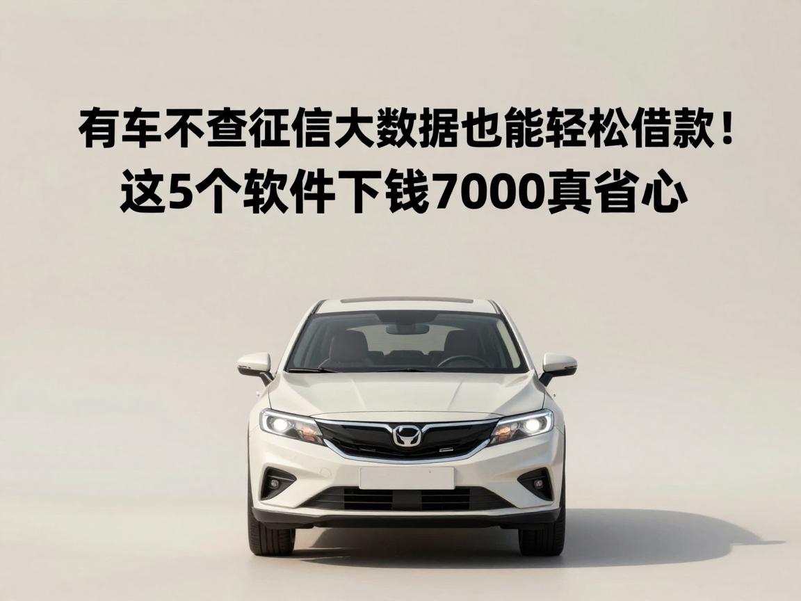 有车不查征信大数据也能轻松借款!这5个软件下款7000真省心