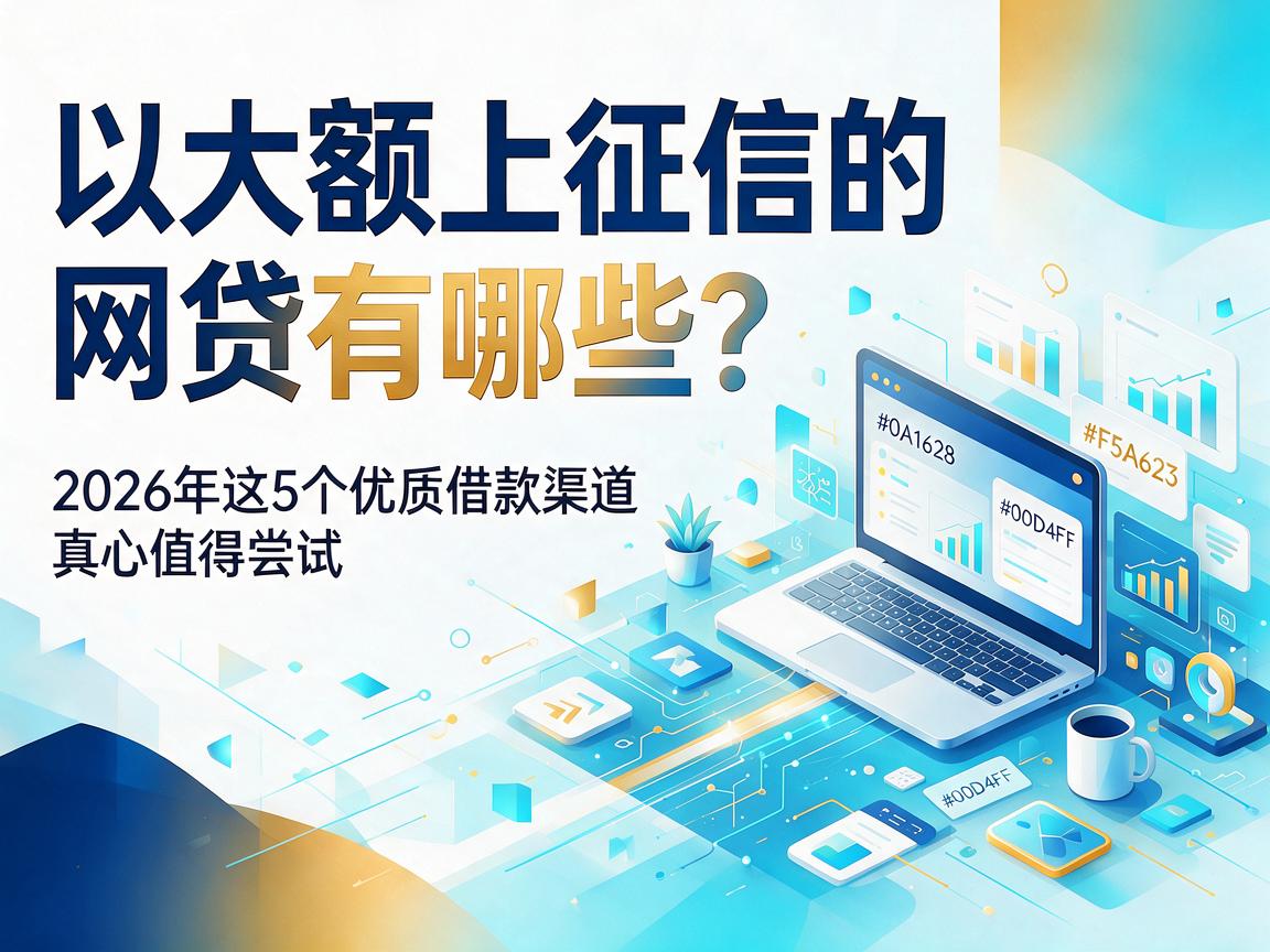 大额上征信的网贷有哪些?2026年这5个优质借款渠道真心值得尝试