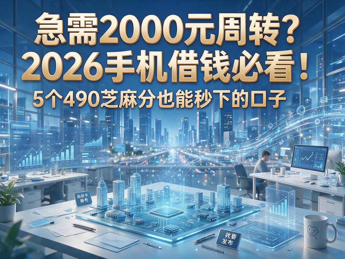 急需2000元周转?2026手机借钱必看:5个490芝麻分也能秒下的口子