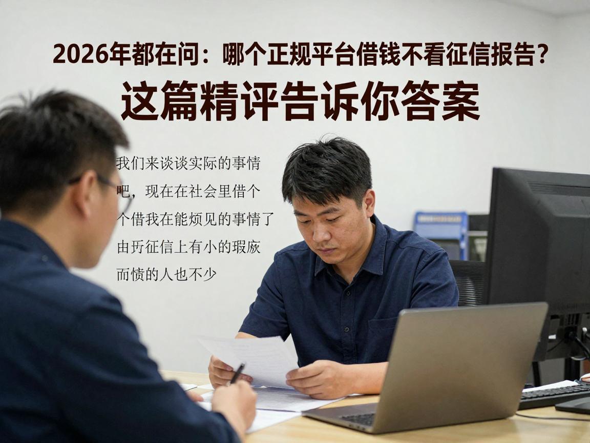 2026年都在问：哪个正规平台借钱不看征信报告？这篇精评告诉你答案！