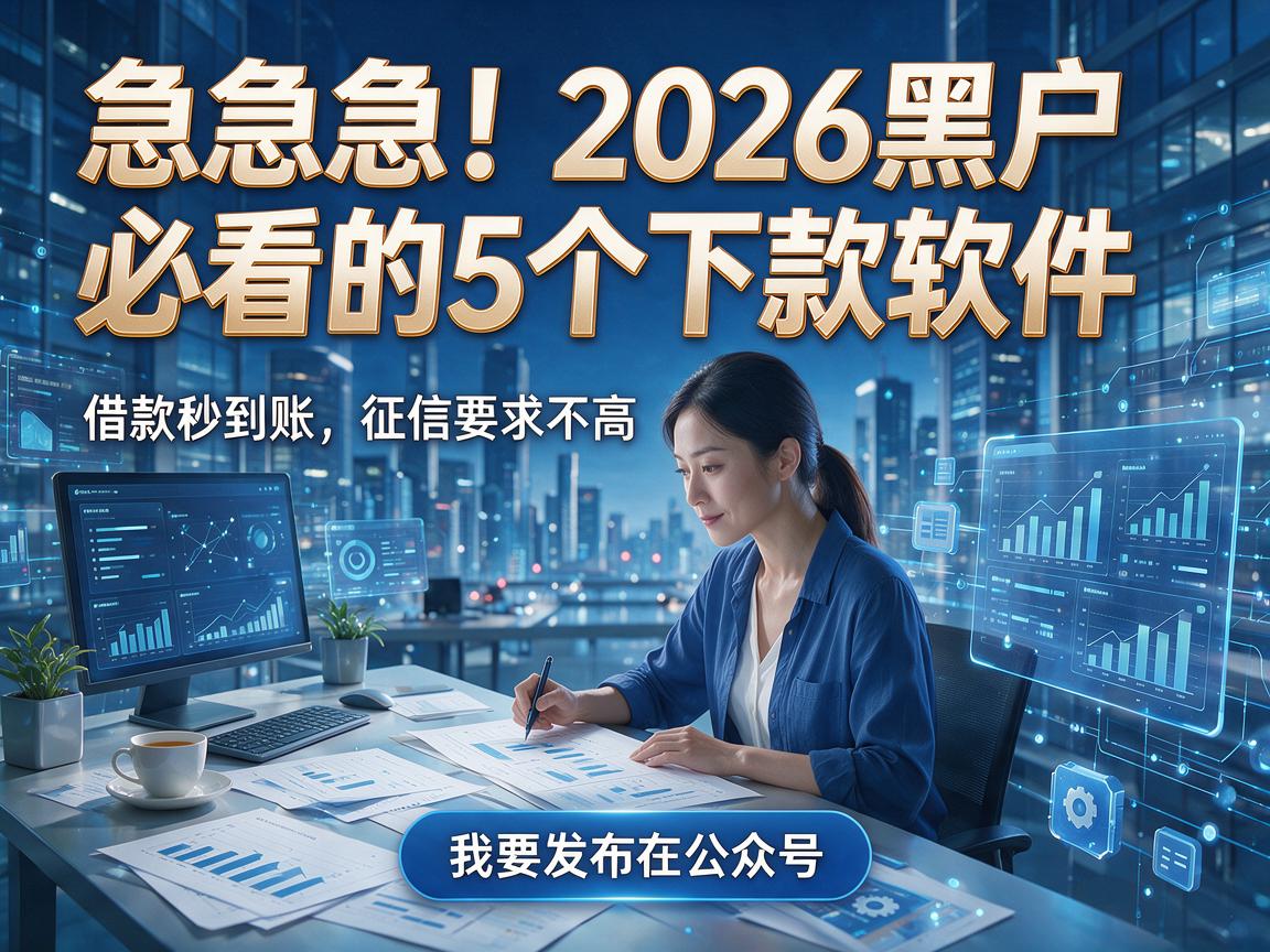 急急急！2026黑户必看的5个下款软件，借款秒到账，征信要求不高！