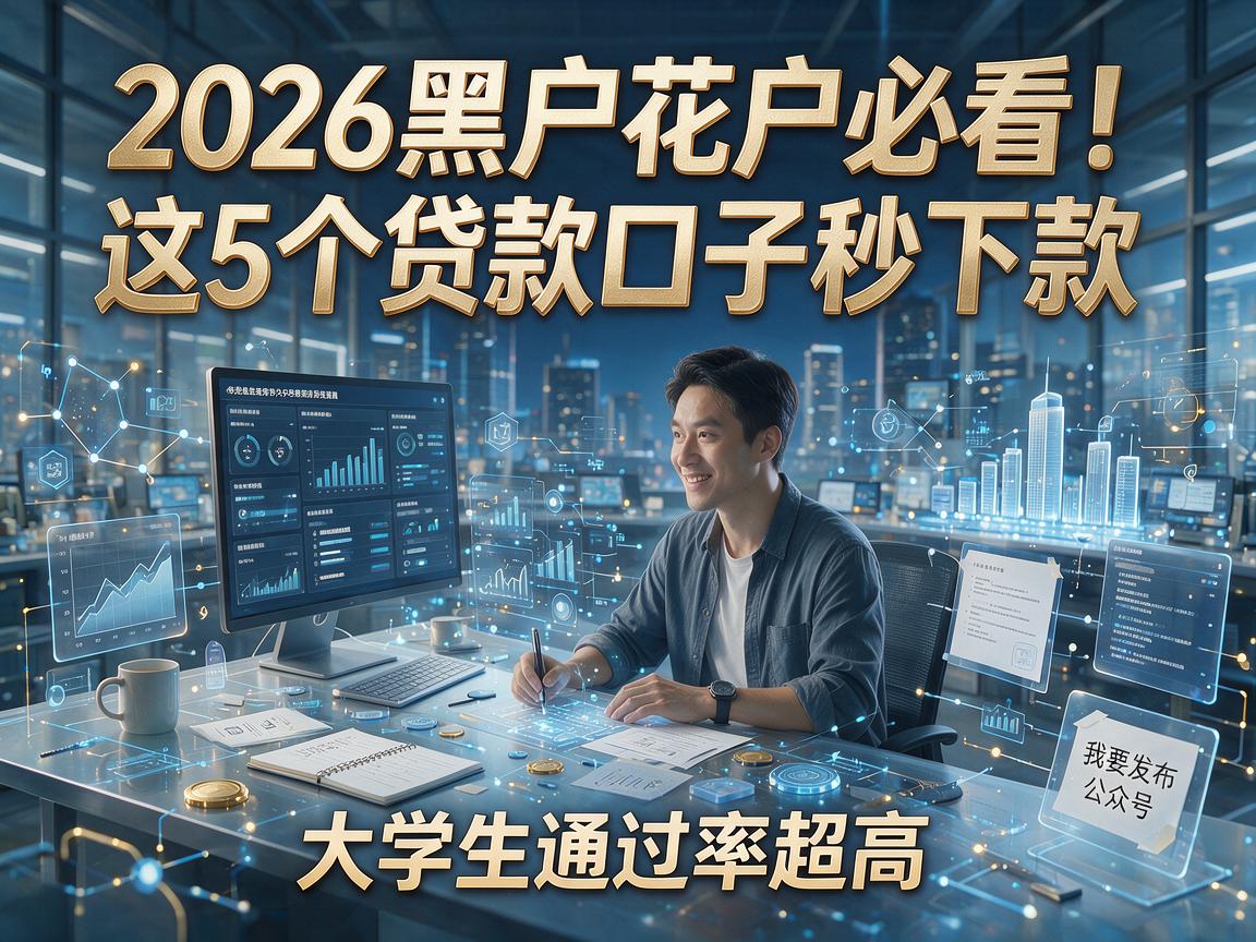 2026黑户花户必看！这5个贷款口子秒下款，大学生通过率超高