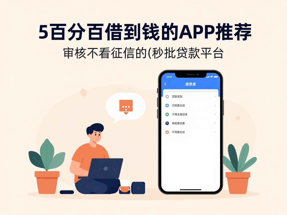 5个百分百借到钱的APP推荐！审核不看征信的秒批贷款平台专业盘点