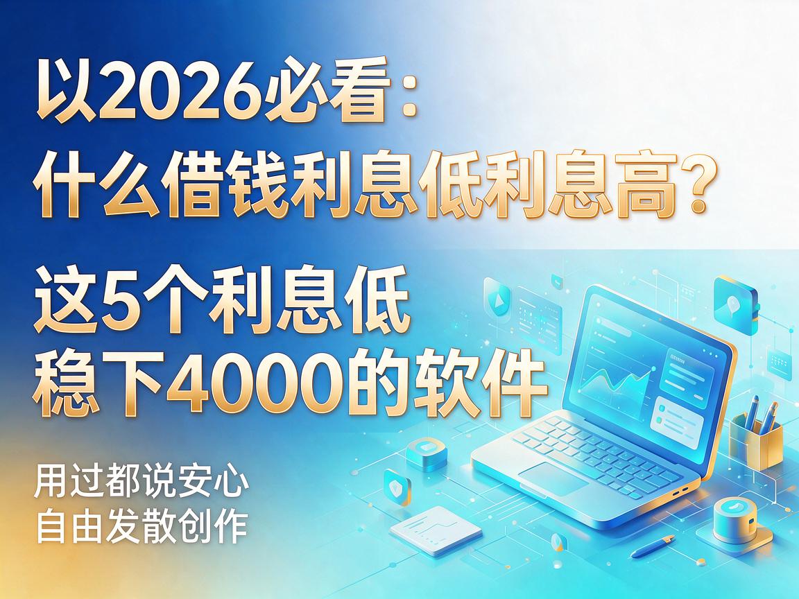 2026必看：什么借钱利息低利息高？这5个利息低稳下4000的软件，用过都说安心