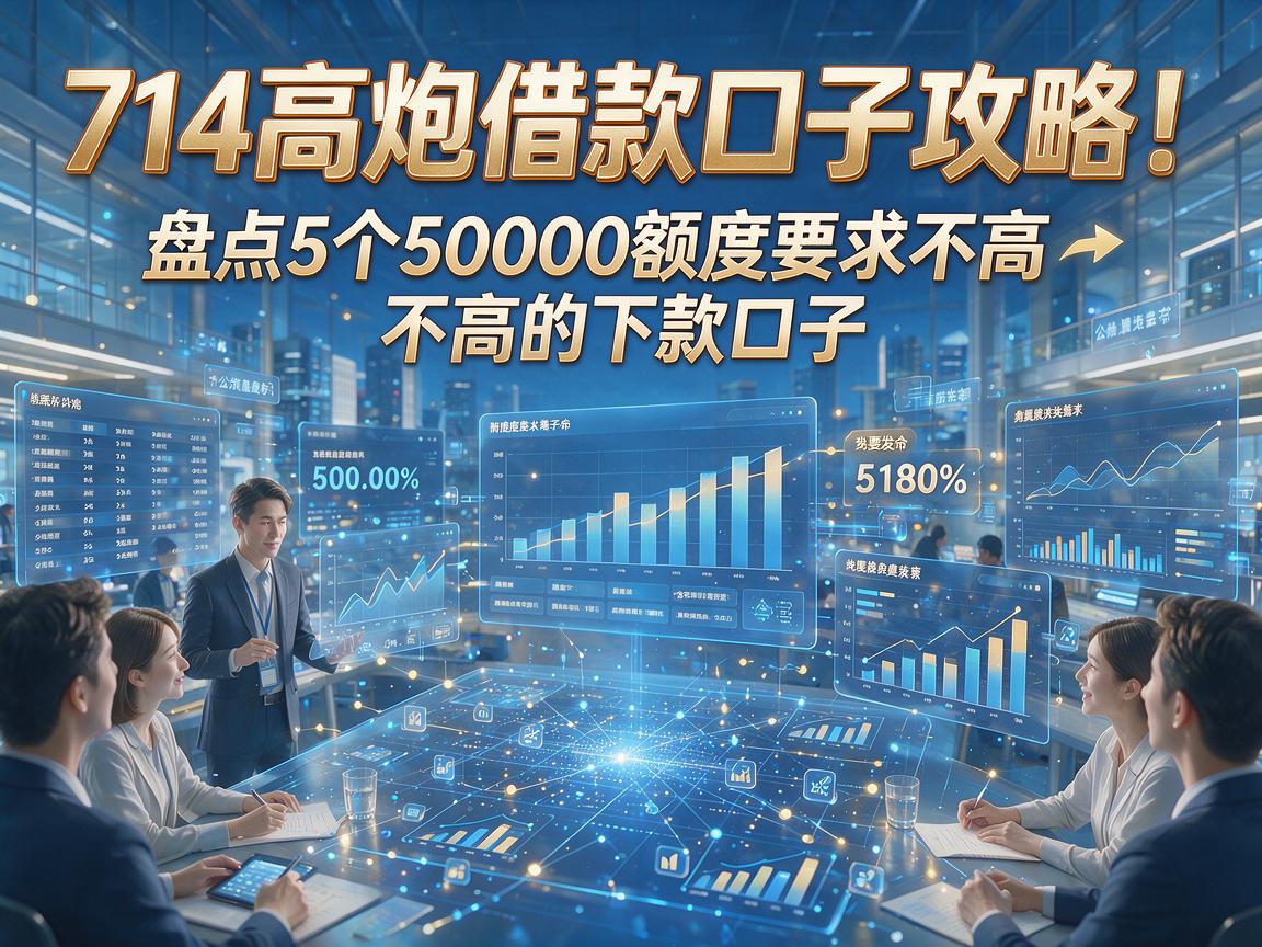 714高炮借款口子攻略!盘点5个50000额度要求不高的下款口子
