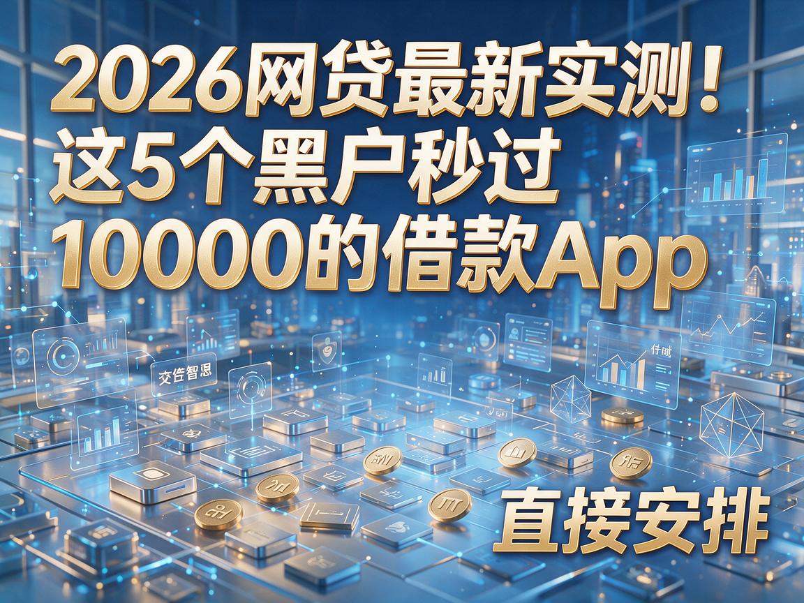 2026网贷最新实测！这5个黑户秒过10000的借款App，直接安排！