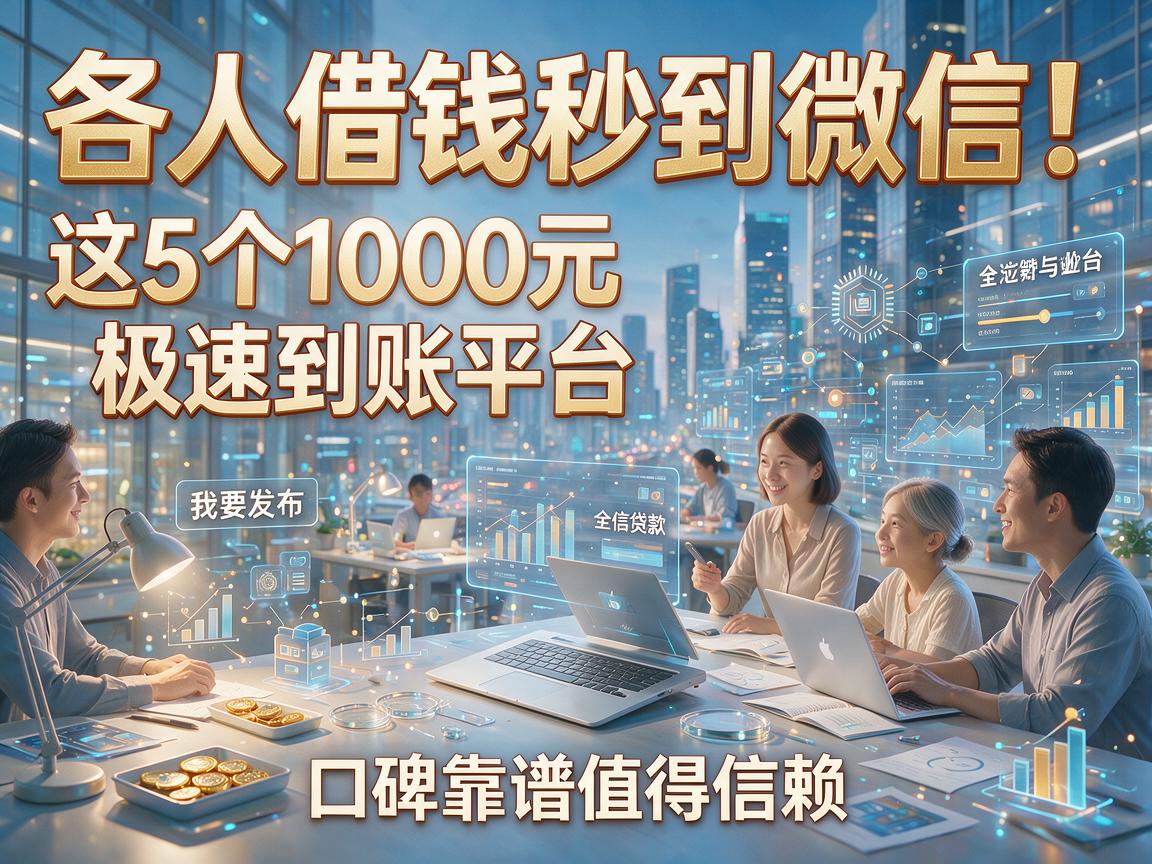 各人借钱秒到微信!这5个1000元极速到账平台,口碑靠谱值得信赖