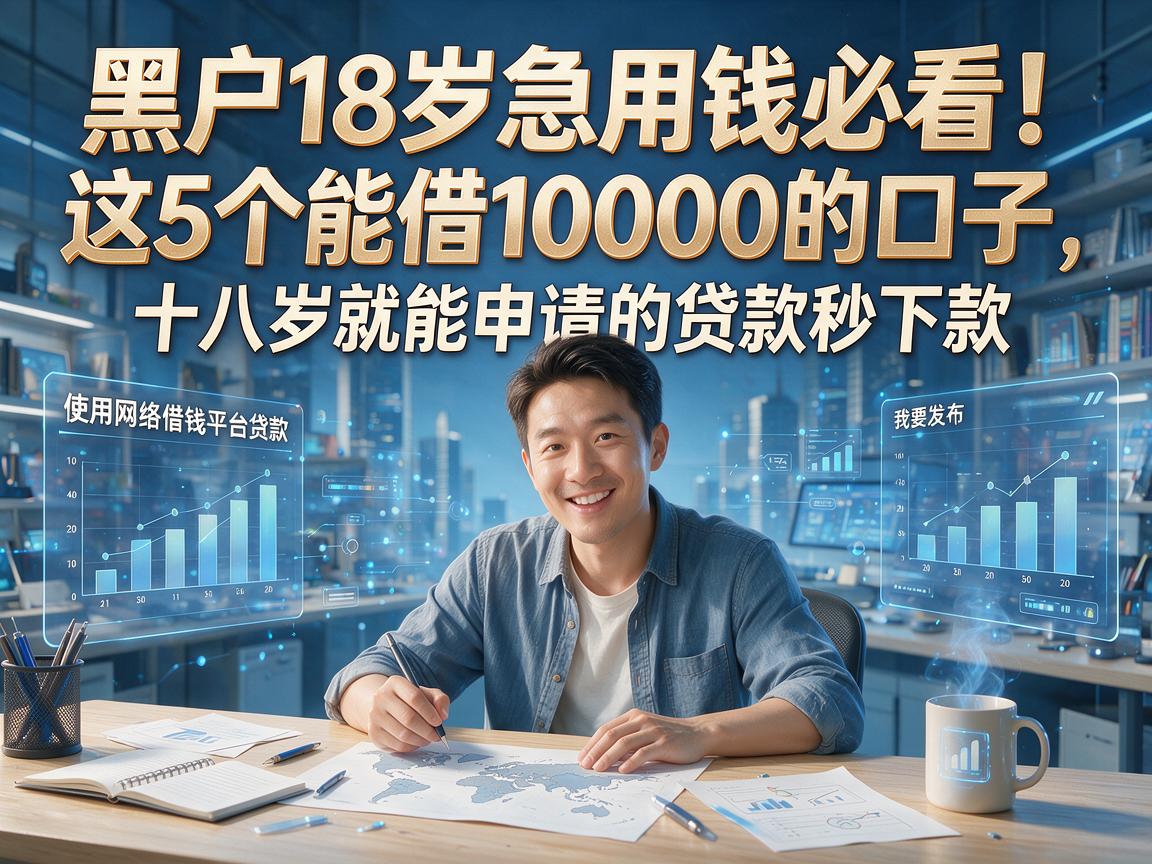 黑户18岁急用钱必看！这5个能借10000的口子，十八岁就能申请的贷款秒下款