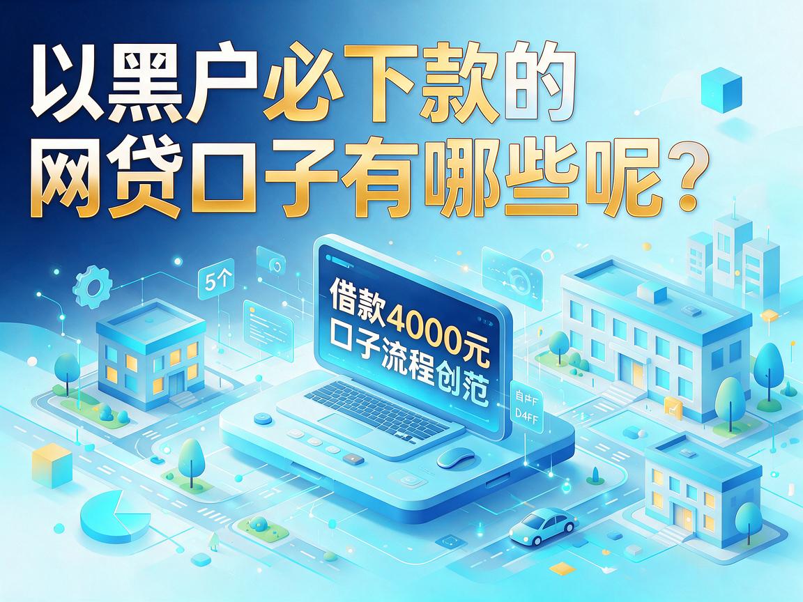 黑户必下款的网贷口子有哪些呢？实测这5个借款4000元的口子流程规范