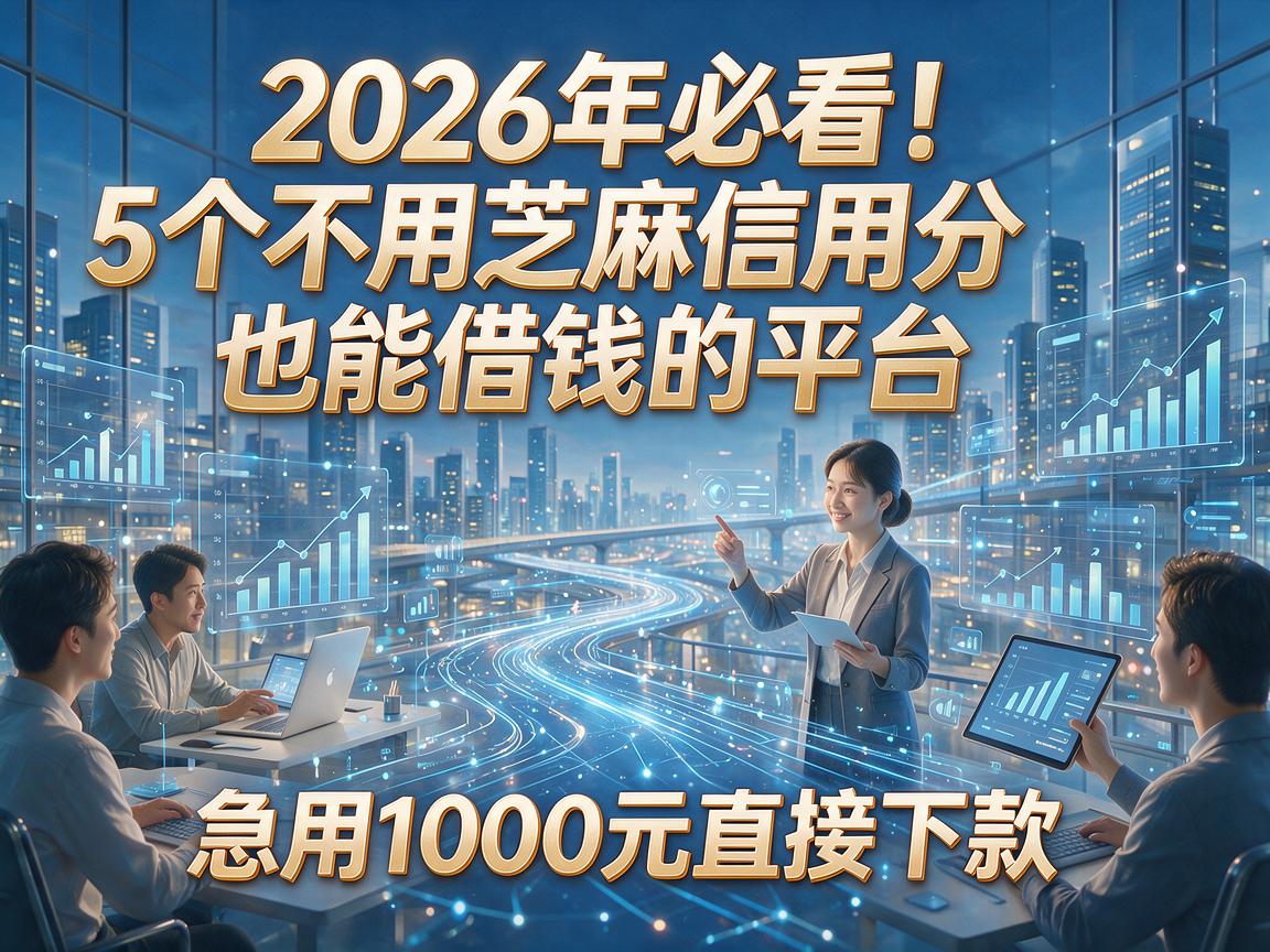 2026年必看!5个不用芝麻信用分也能借钱的平台,急用1000元直接下款