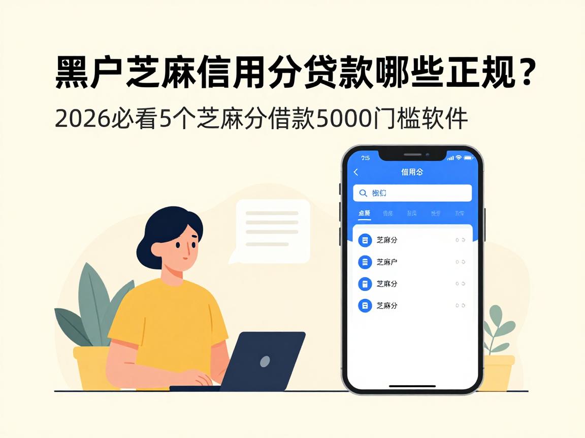 黑户芝麻信用分贷款哪些正规？2026必看5个芝麻分借款5000门槛低的软件