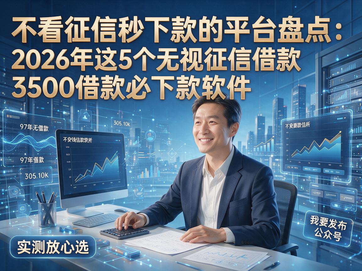 不看征信秒下款的平台盘点：2026年这5个无视征信借款3500必下款软件，实测放心选