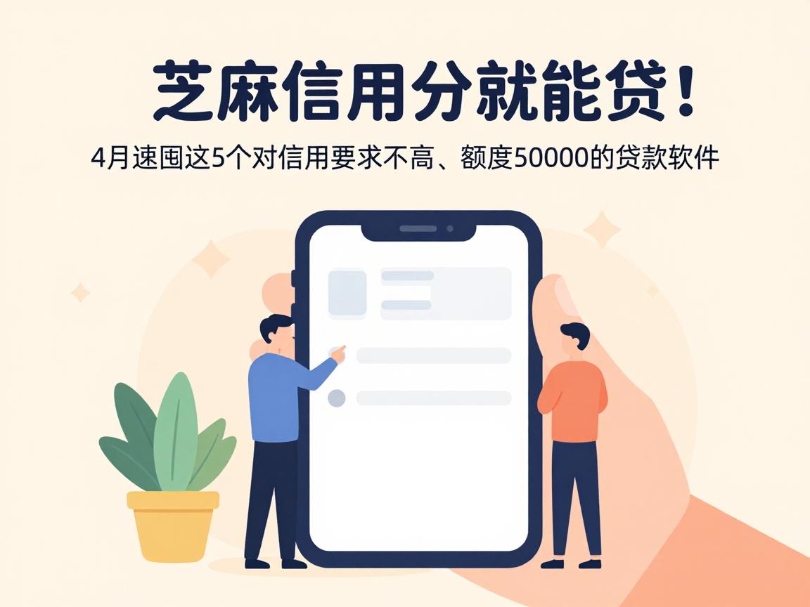 有信用卡和芝麻信用分就能贷！4月速囤这5个对信用要求不高、额度50000的贷款软件