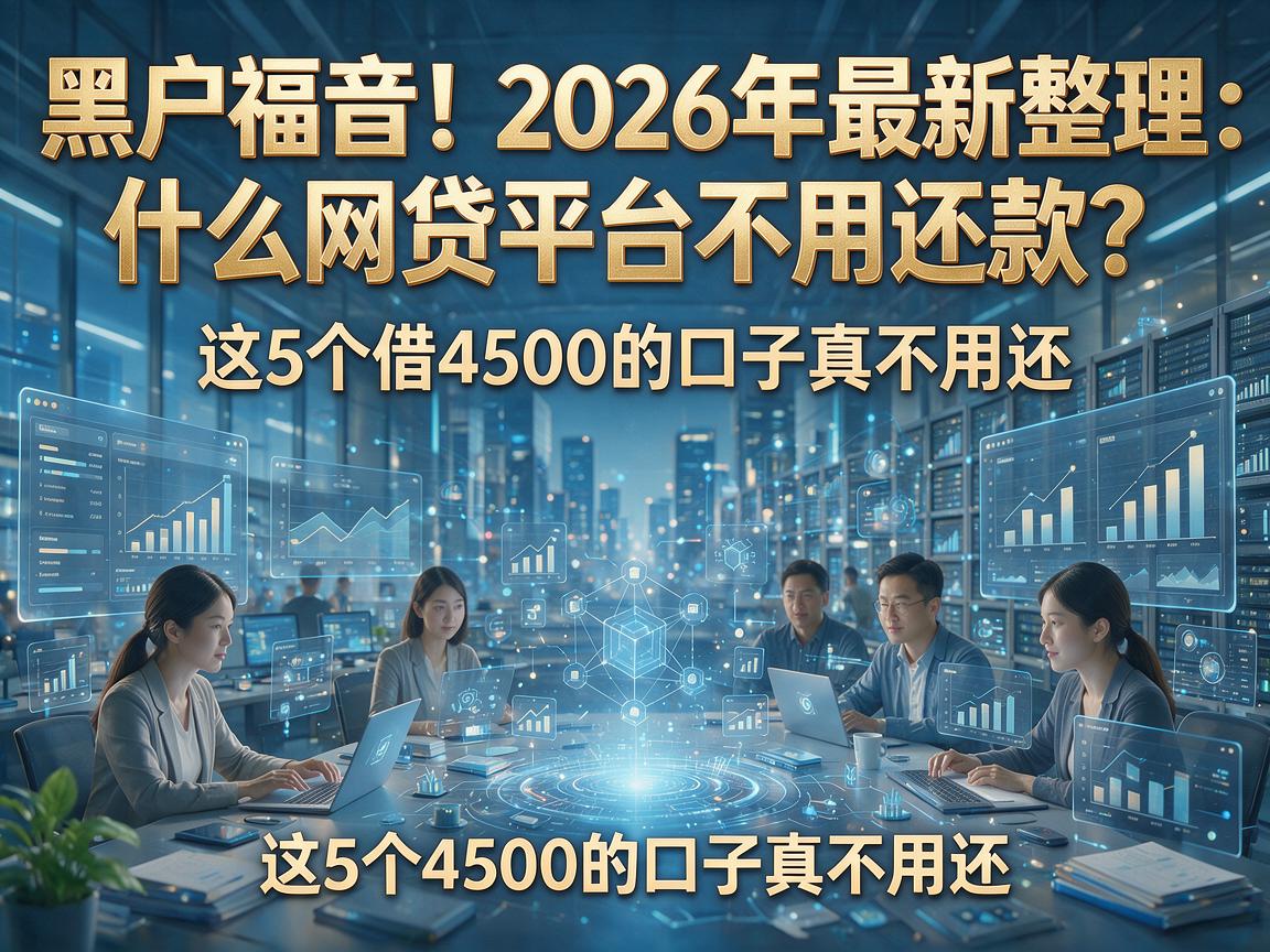 黑户福音！2026年最新整理：什么网贷平台不用还款？这5个借4500的口子真不用还！