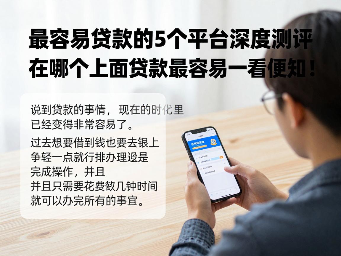最容易贷款的5个平台深度测评，在哪个上面贷款最容易一看便知！