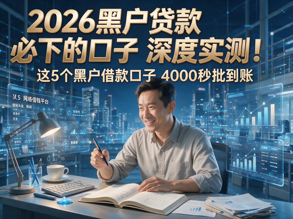 2026黑户贷款必下的口子深度实测！这5个黑户借款口子4000秒批到账