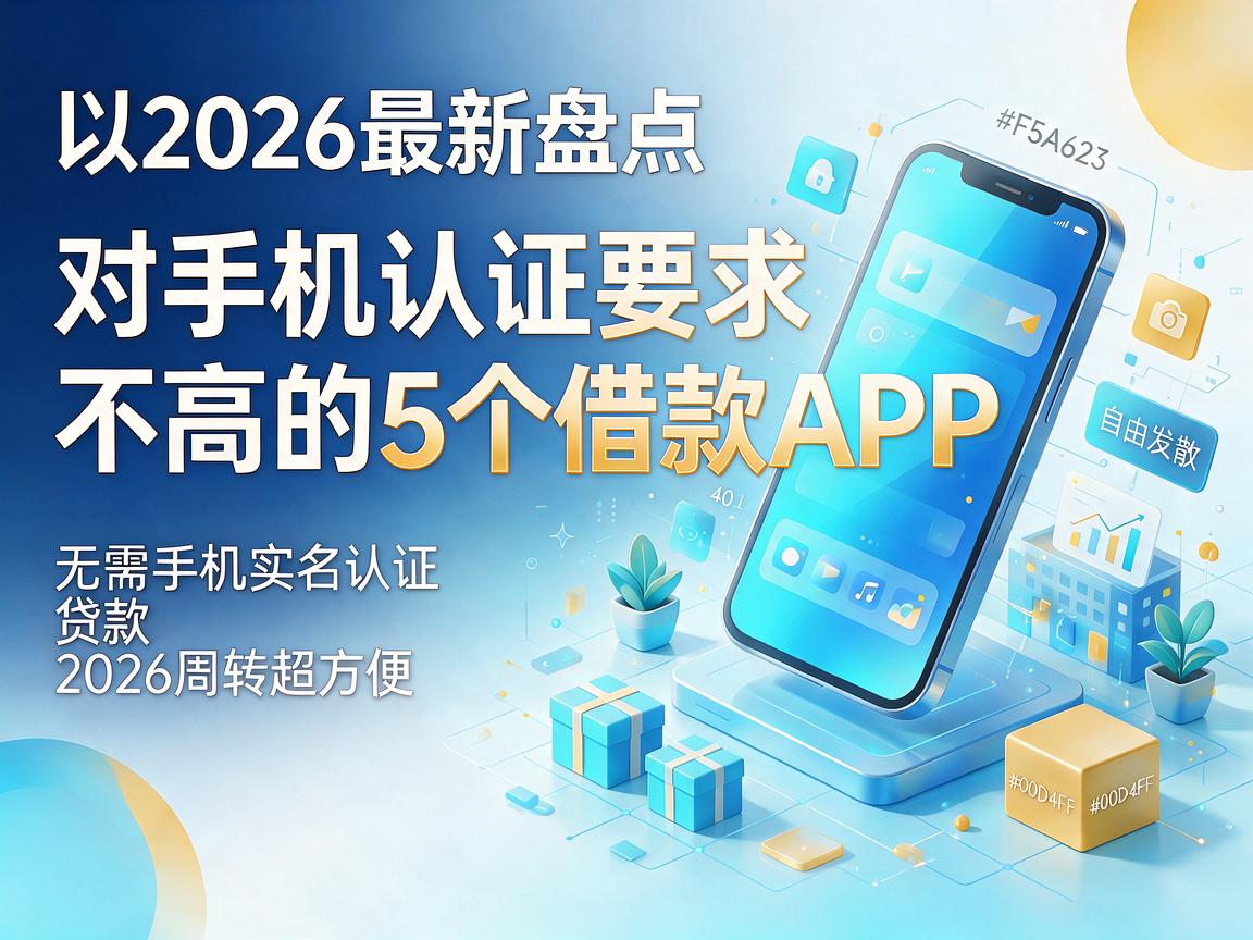 2026最新盘点:对手机认证要求不高的5个借款APP,无需手机实名认证贷款2026周转超方便