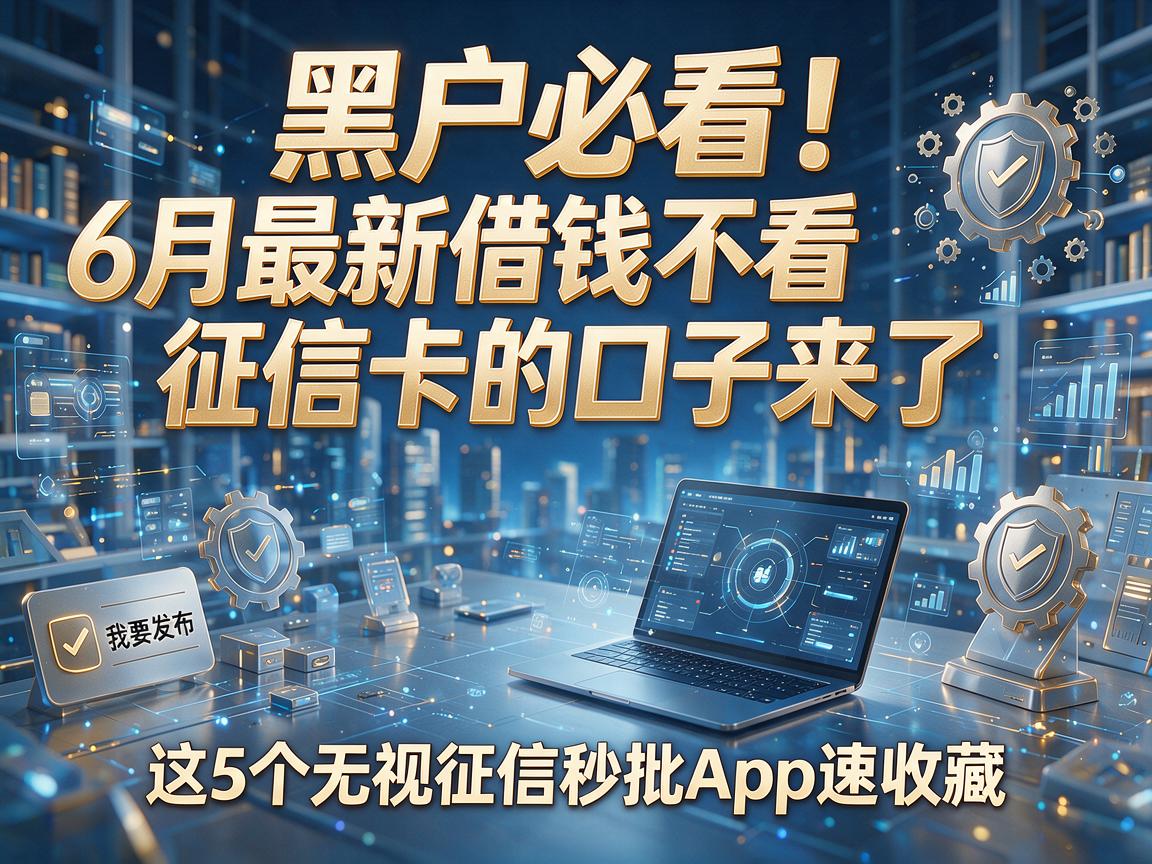 黑户必看！6月最新借钱不看征信卡的口子来了，这5个无视征信秒批App速收藏