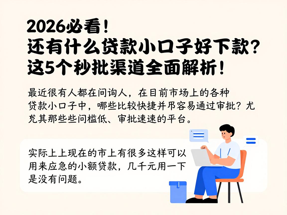 2026必看！还有什么贷款小口子好下款？这5个秒批渠道全面解析！