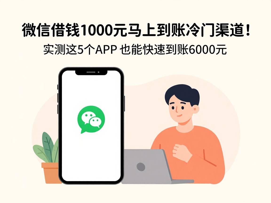 微信借钱1000元马上到账的冷门渠道！实测这5个APP也能快速到账6000元