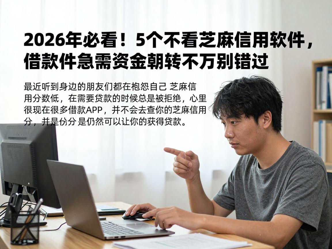 2026年必看！5个不看芝麻信用的借钱软件，急需资金周转千万别错过