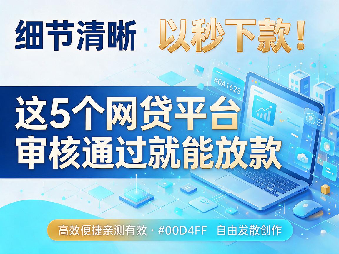 秒下款！这5个网贷平台审核通过就能放款，高效便捷亲测有效