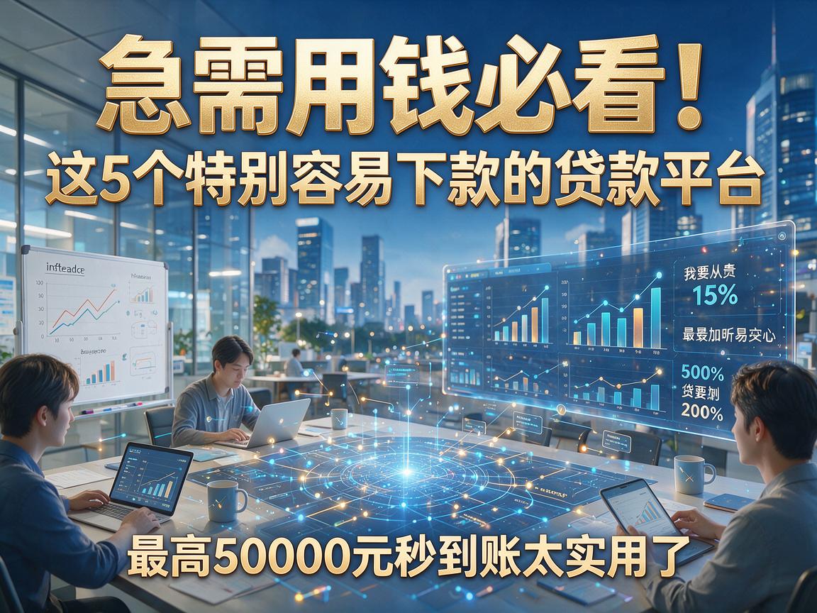 急需用钱必看！这5个特别容易下款的贷款平台，最高50000元秒到账太实用了