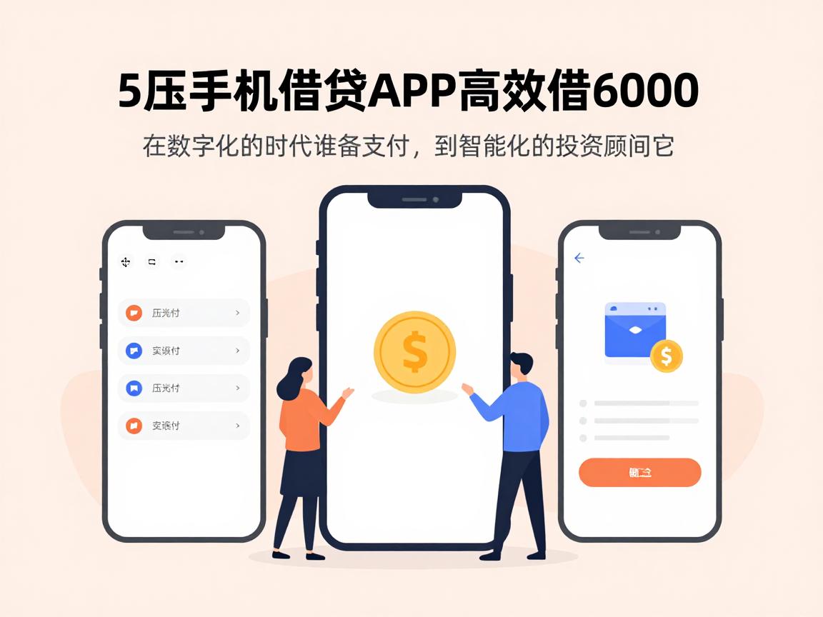 5个压手机借钱APP高效借6000，急用钱就选它
