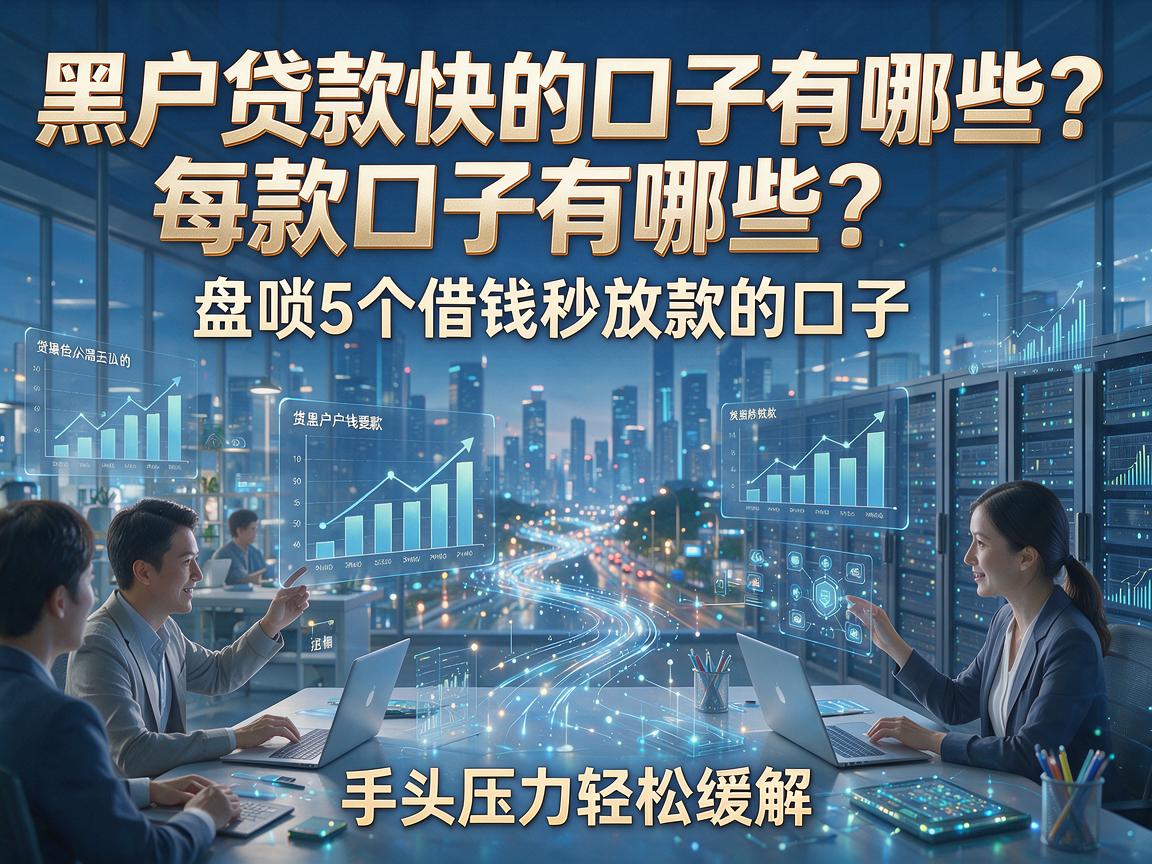 黑户贷款快的口子有哪些?盘点5个借钱秒放款的口子,手头压力轻松缓解