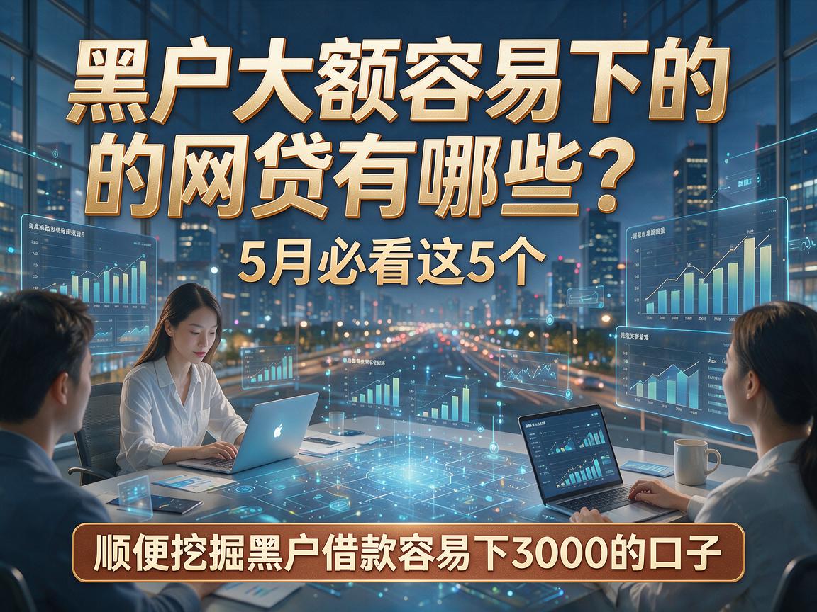 黑户大额容易下的网贷有哪些？5月必看这5个，顺便挖掘黑户借款容易下3000的口子