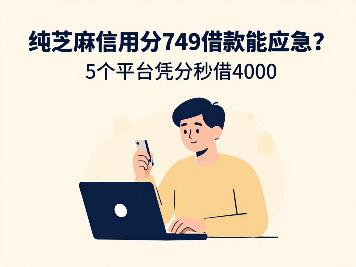 纯芝麻信用分749借款能应急？这5个平台凭分秒借4000