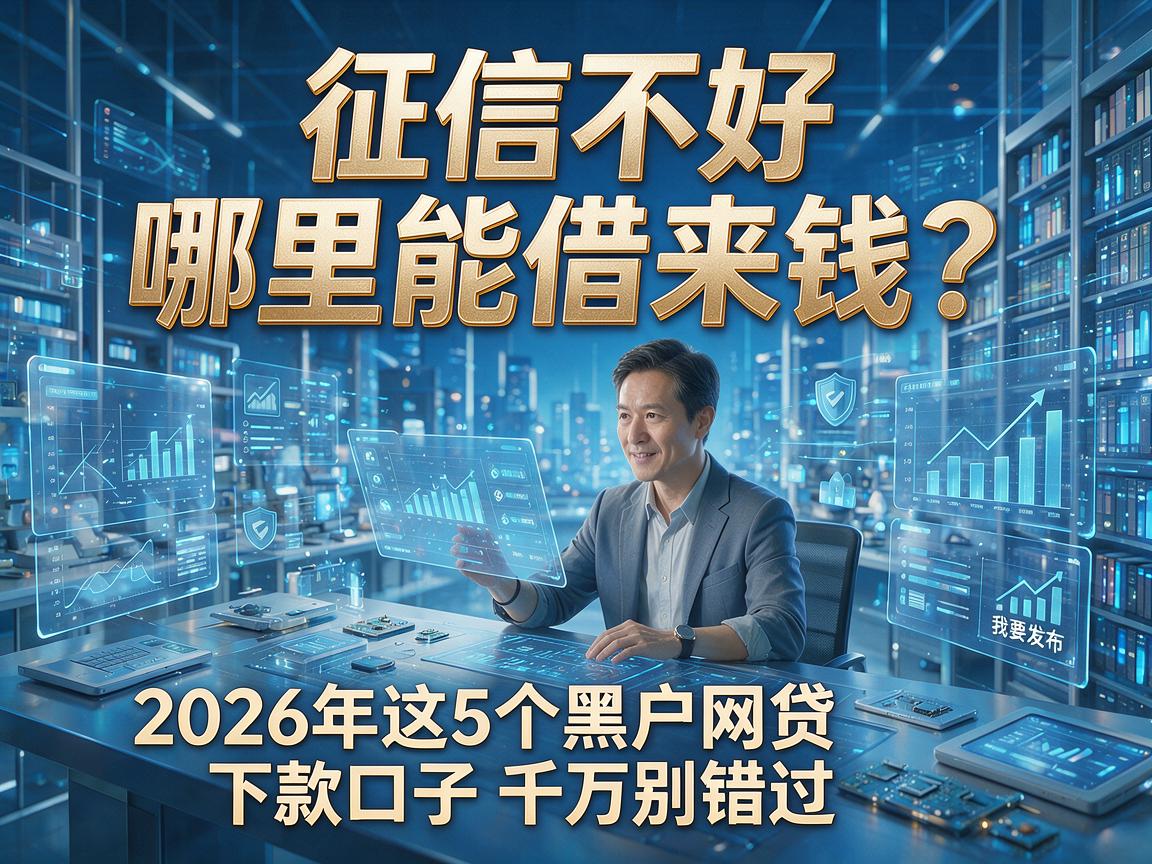 征信不好哪里能借来钱？2026年这5个黑户网贷下款口子千万别错过