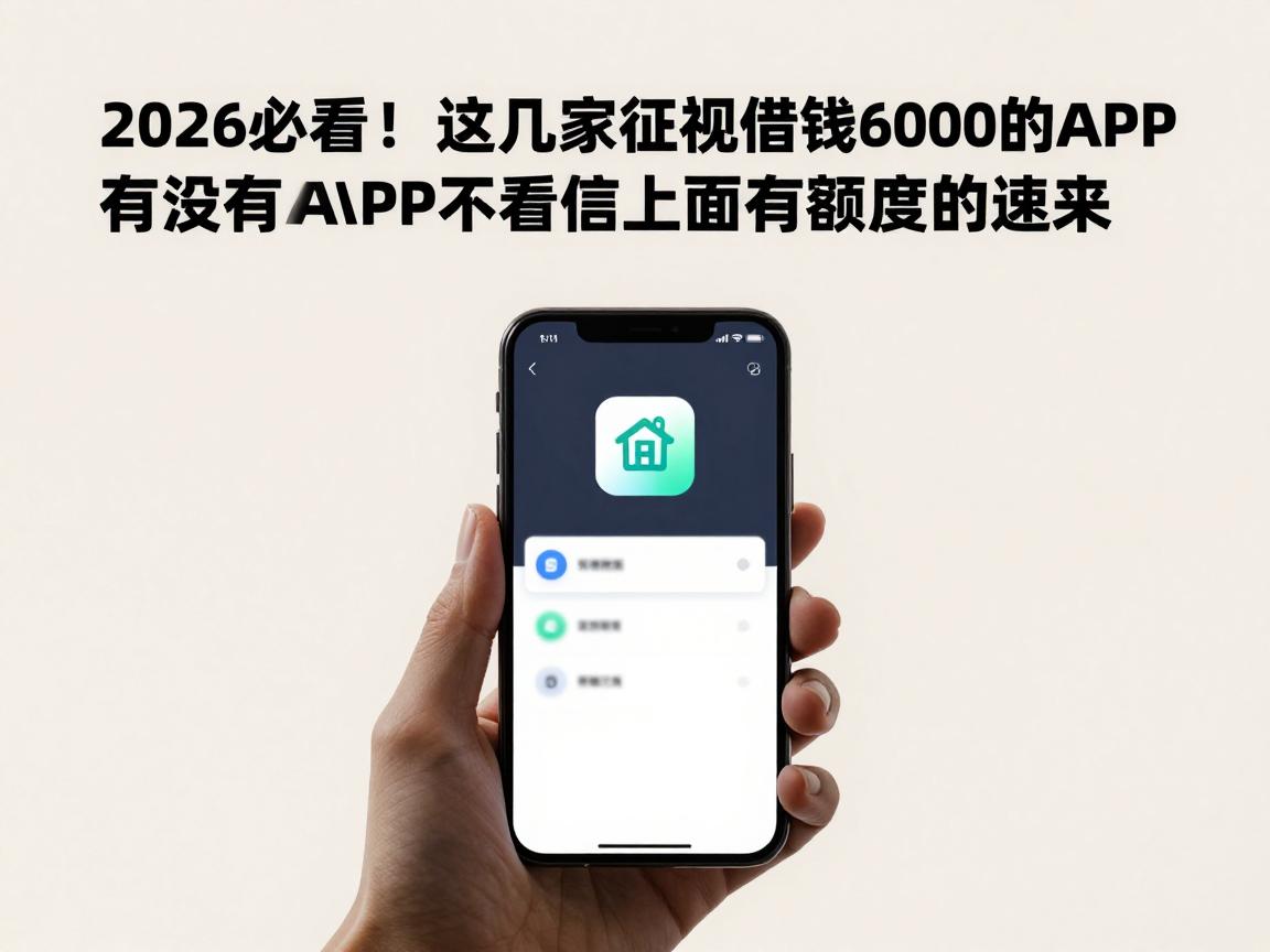 2026必看！这几家无视征信借钱6000的APP，有没有APP不看征信上面有额度的速来