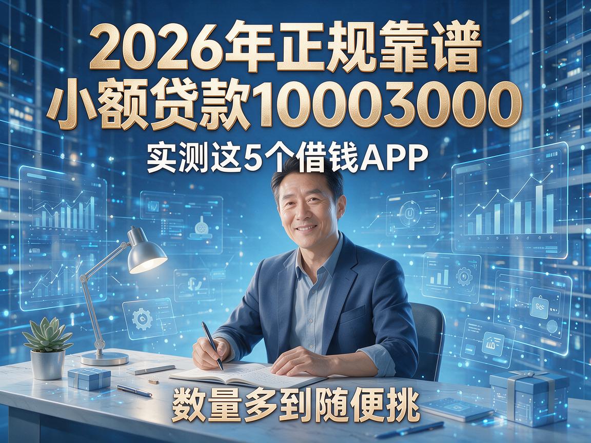 2026年正规靠谱小额贷款10003000，实测这5个借钱APP，数量多到随便挑！