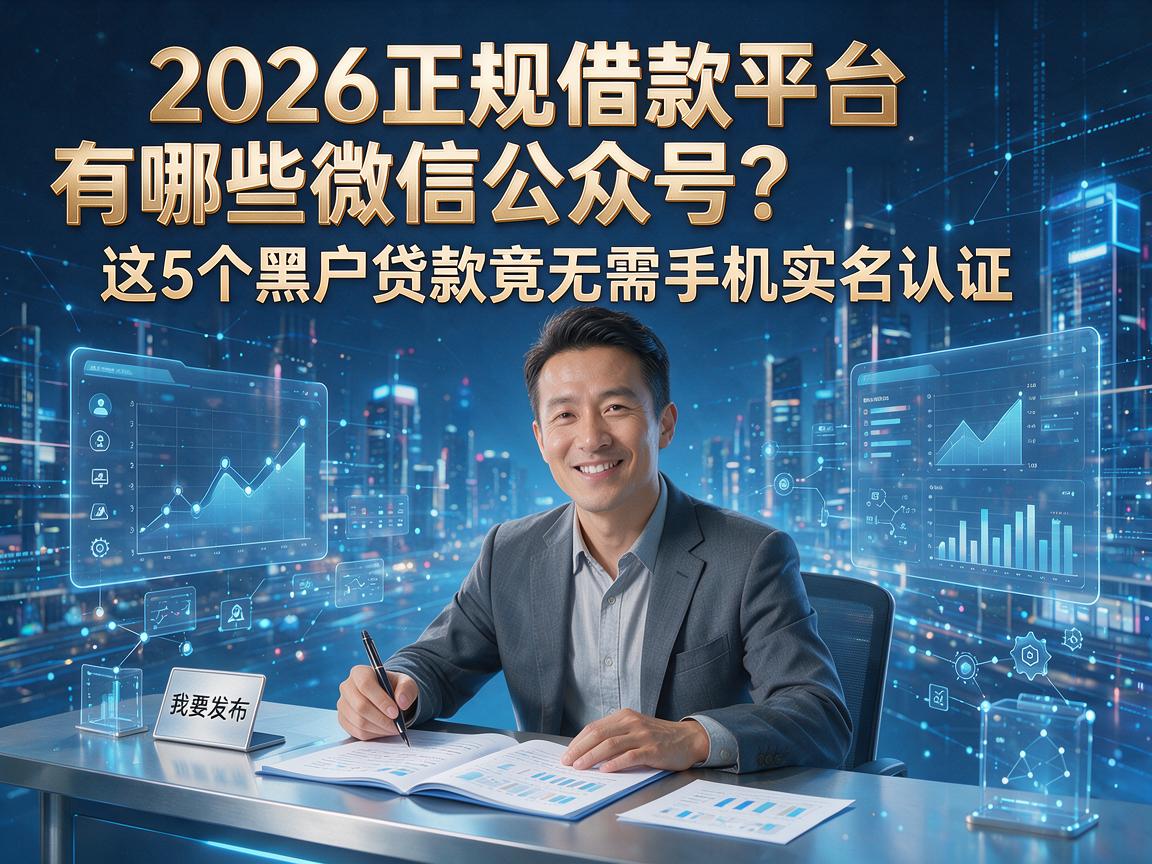 2026正规借款平台有哪些微信公众号?这5个黑户贷款竟无需手机实名认证
