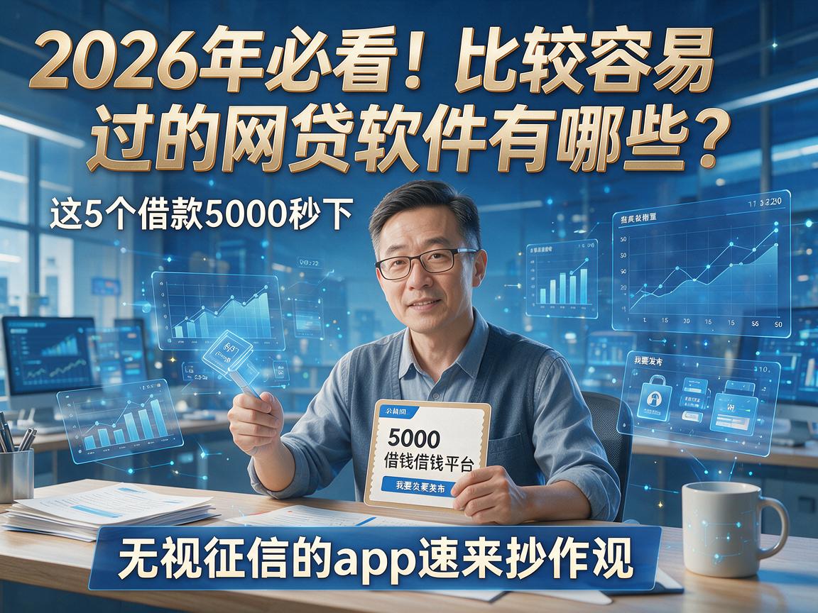 2026年必看！比较容易过的网贷软件有哪些？这5个借款5000秒下、无视征信的app速来抄作业