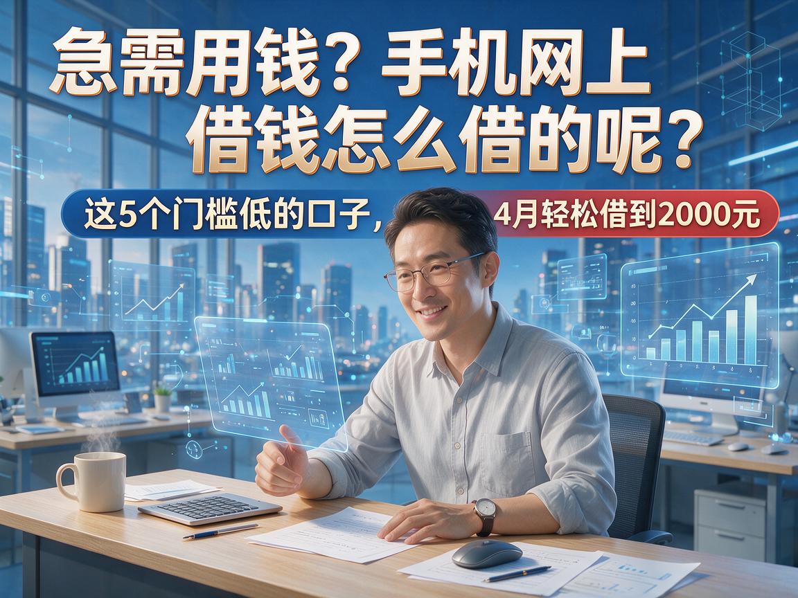 急需用钱？手机网上借钱怎么借的呢？这5个门槛低的口子，4月轻松借到2000元