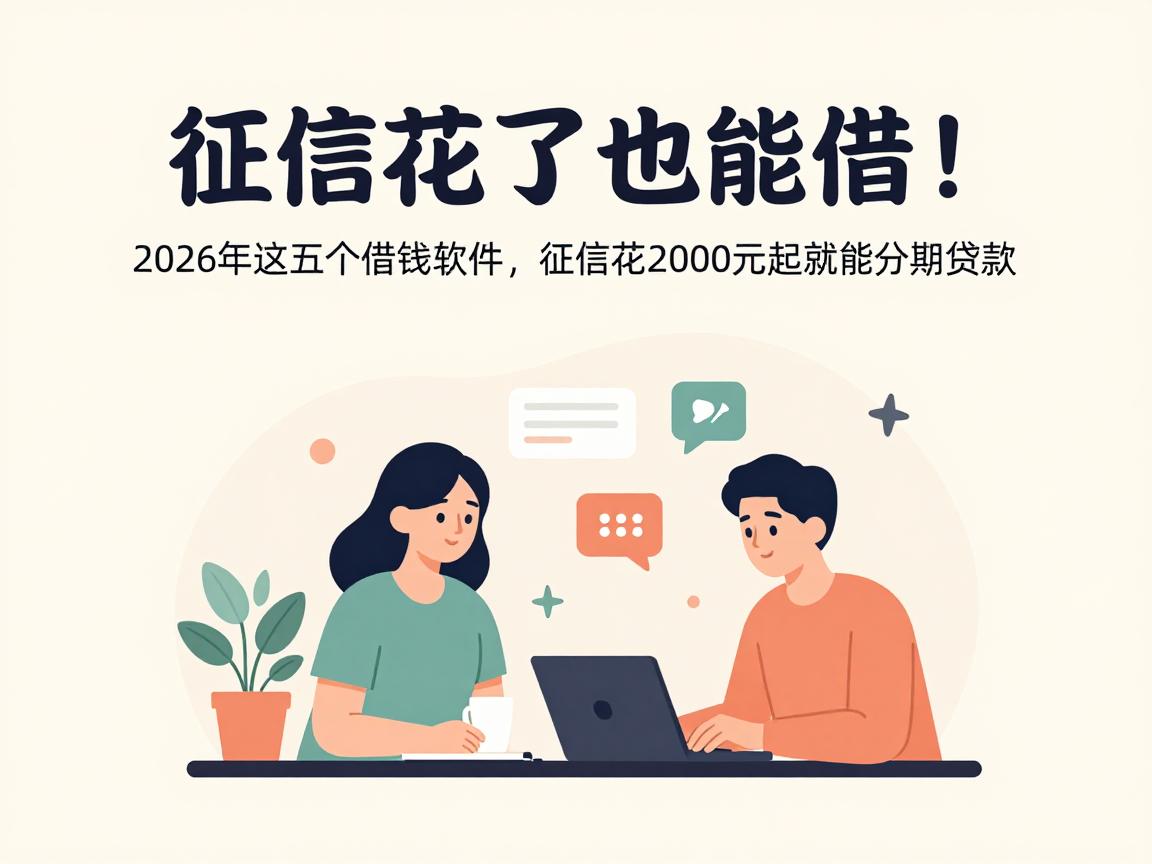 征信花了也能借！2026年这五个借钱软件，征信花2000元起就能分期贷款