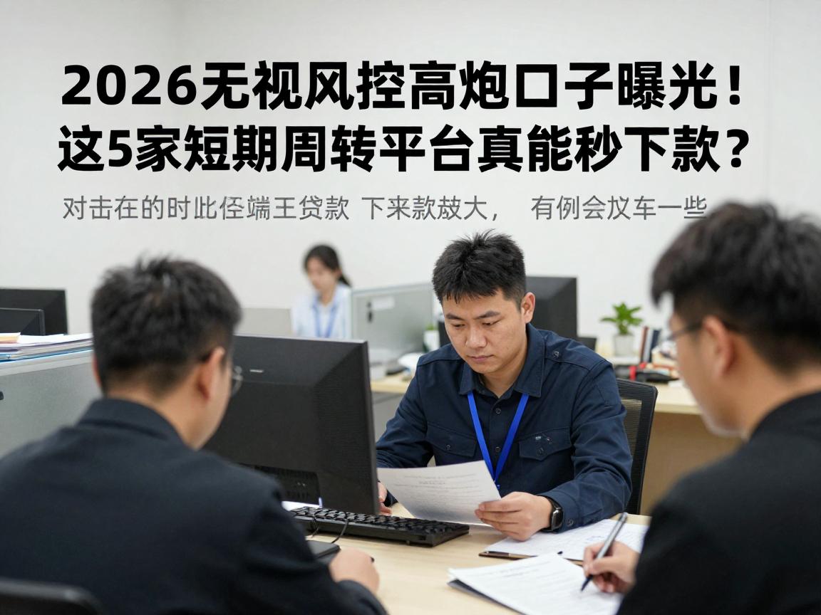 2026无视风控高炮口子曝光！这5家短期周转平台真能秒下款？