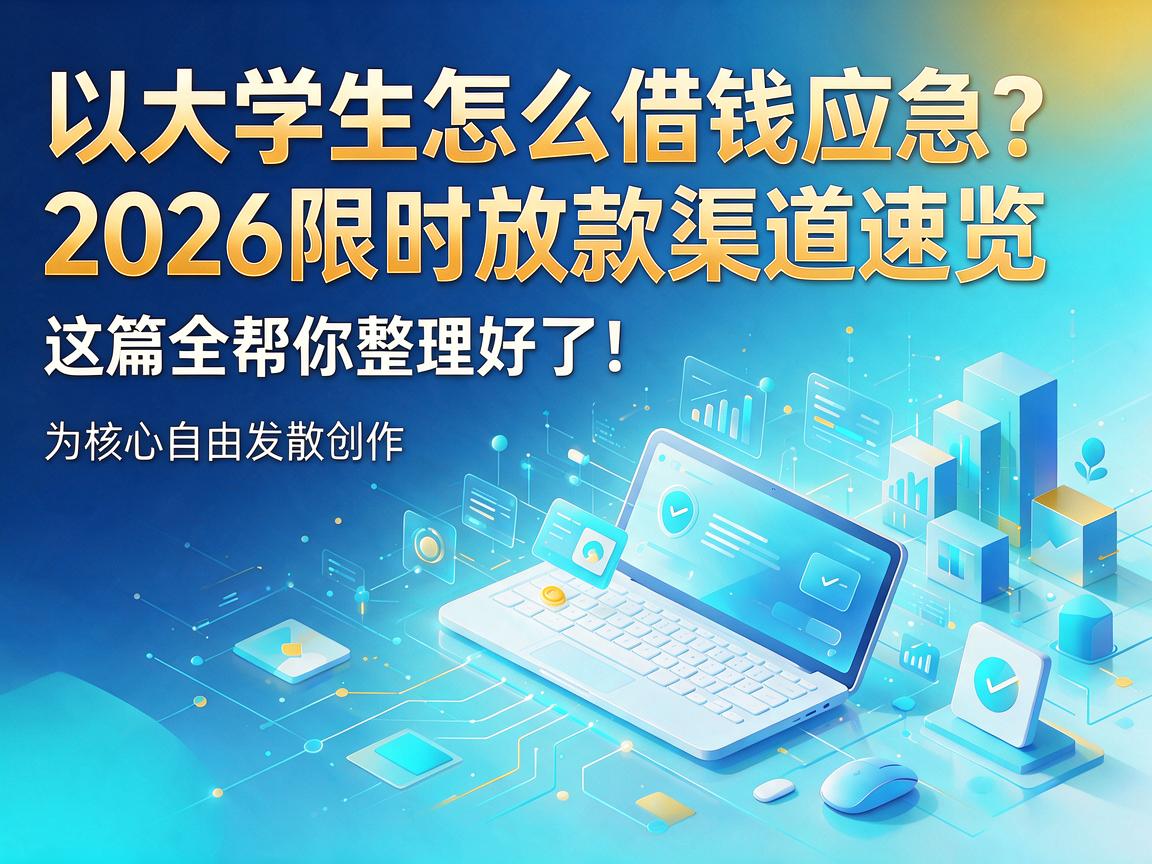 大学生怎么借钱应急？2026限时放款渠道速览，这篇全帮你整理好了！