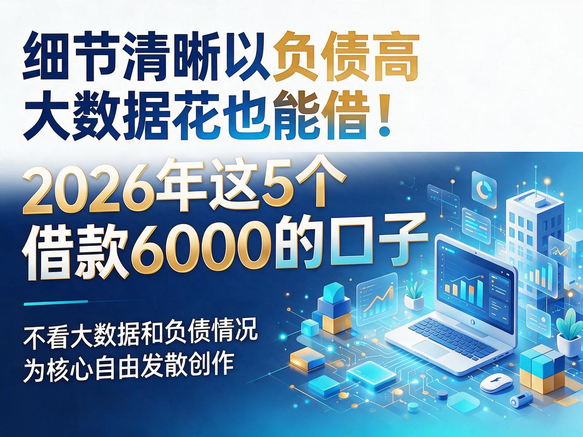 负债高、大数据花也能借！2026年这5个借款6000的口子，不看大数据和负债情况