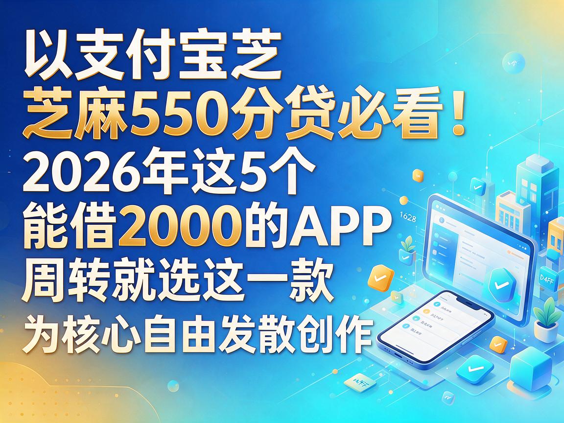 支付宝芝麻550分贷必看!2026年这5个能借2000的APP,周转就选这一款