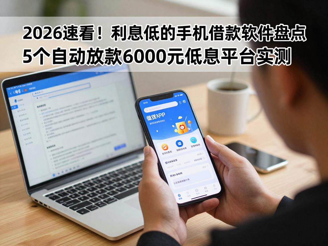 2026速看!利息低的手机借款软件盘点,5个自动放款6000元低息平台实测
