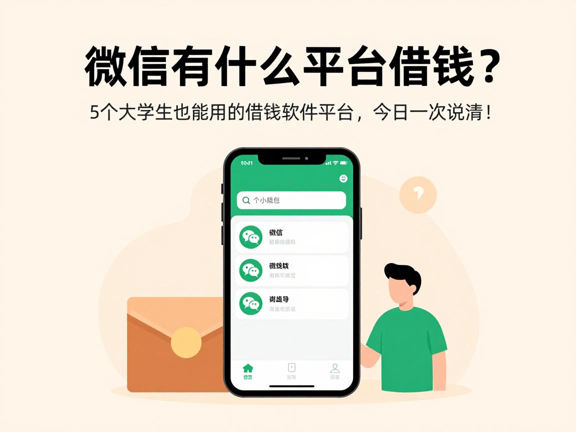 微信有什么平台借钱？5个大学生也能用的借钱软件平台，今日一次说清！
