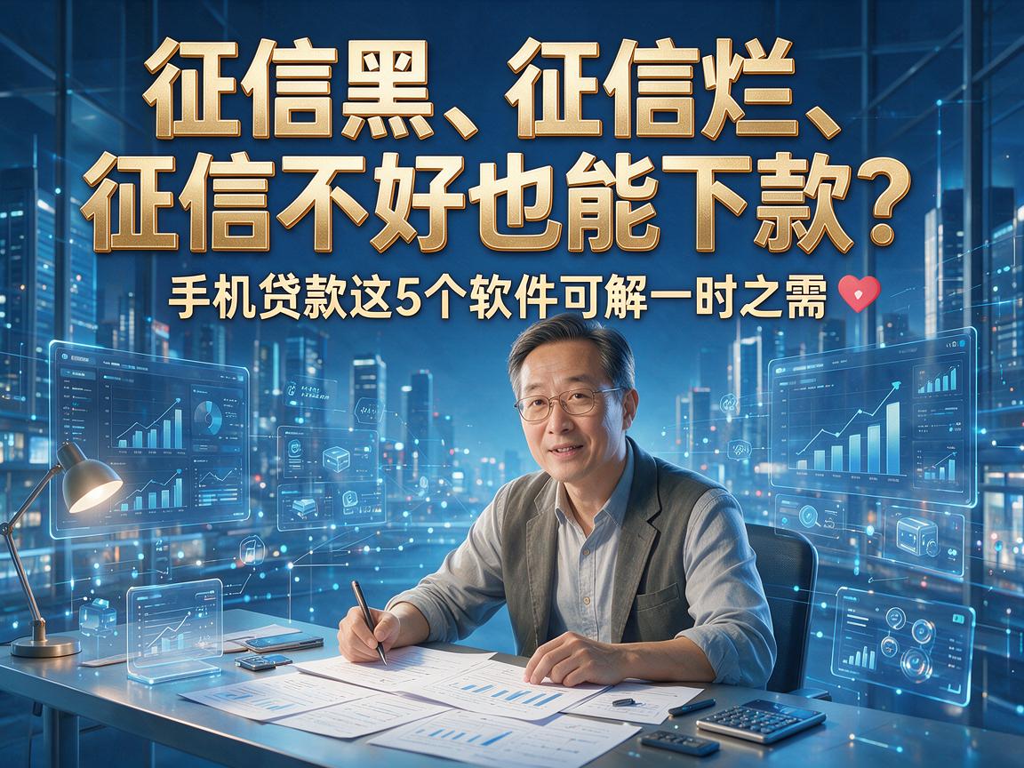 征信黑、征信烂、征信不好也能下款?手机贷款这5个软件可解一时之需!