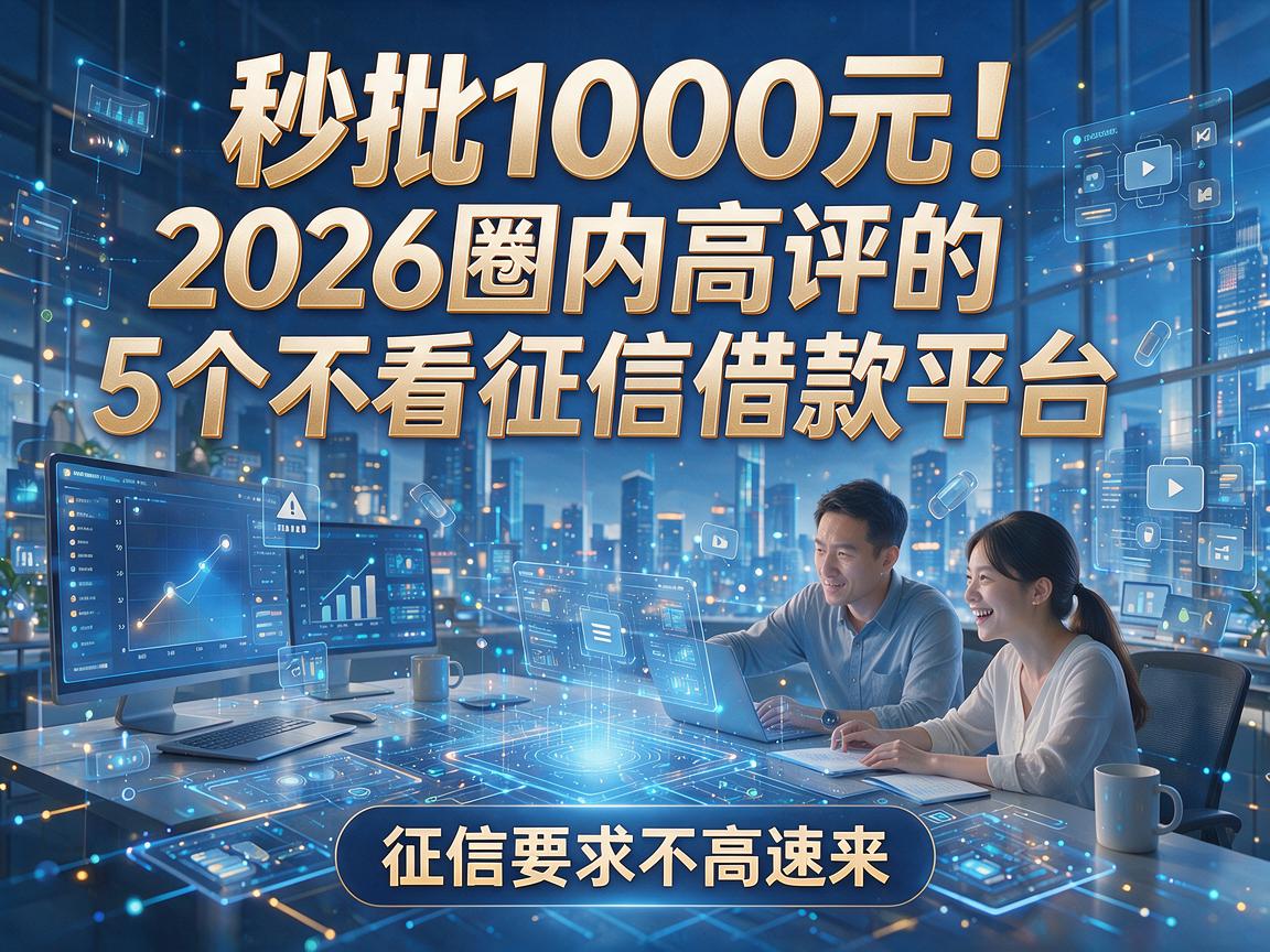 秒批1000元！2026圈内高评的5个不看征信借款平台，征信要求不高速来