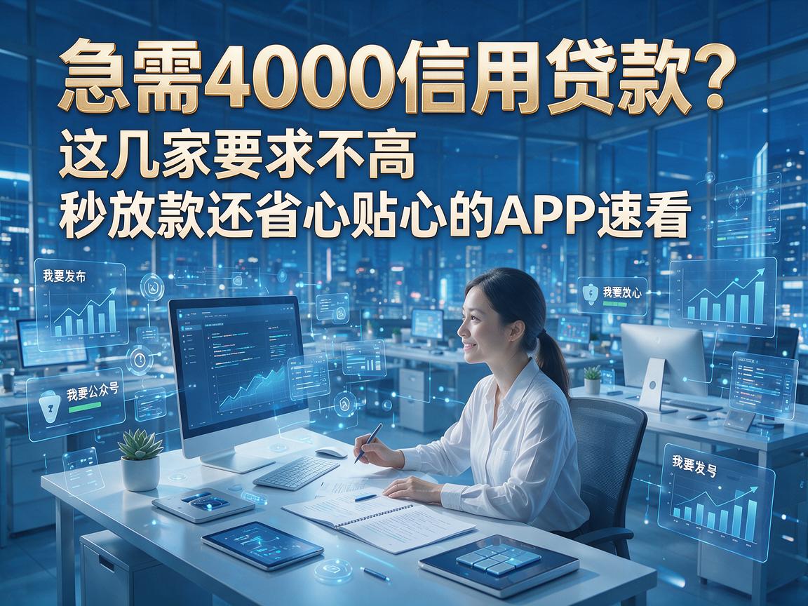 急需4000信用贷款？这几家要求不高、秒放款还省心贴心的APP速看